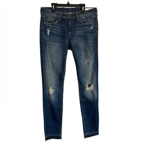 Rag & Bone Canyon Dre Slim Boyfriend Distressed Blue Jeans Size 28 Blue